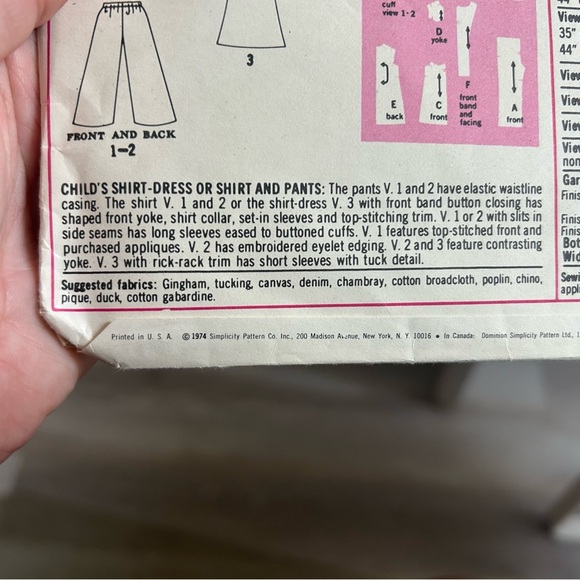 5/$25 Simplicity sewing pattern 6792 girl dress size 4 💙 - Picture 8 of 8